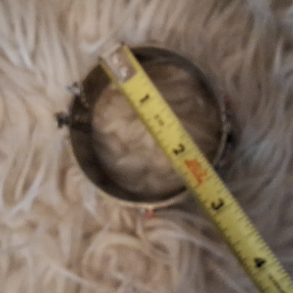 Vintage Asian Influence Enamel  Bracelet with Blue and Green Accents - Picture 8 of 8